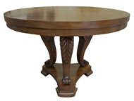 Image of Mahogany Center Table With Carved Legs