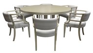Image of Custom Bleached Contemporary Table and Deco Chairs