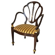 Image of Cache English High Armchair with Gold Details