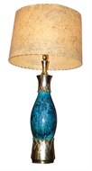 Image of Mid-century Blue/ Green Lamp