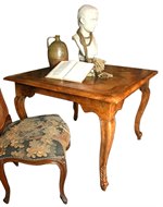 Image of Bordeaux Card Table with Parquet Top