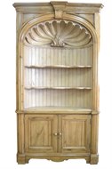 Image of Barrel Back Pine Corner Cabinet