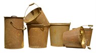 Image of Set of 7 Rusty Buckets
